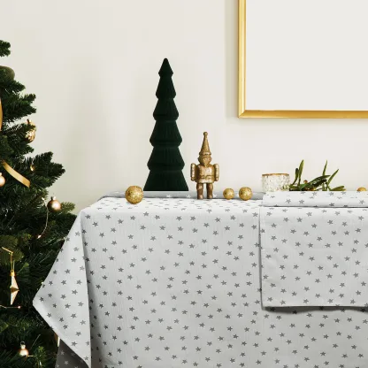 Das Home Christmas Τραπεζομαντηλο 140Χ180 0627 Γκρι - Εκρου Γκρι - Εκρου