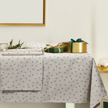 Das Home Christmas Τραπεζομαντηλο 140Χ180 0628 Εκρου - Χρυσο Εκρου - Χρυσο