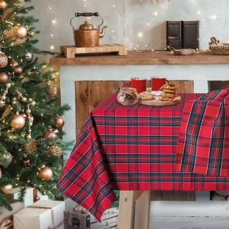 Das Home Christmas Τραπεζομαντηλο 140Χ180 0769 Green - Red Green - Red