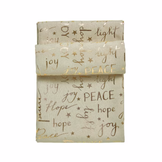 Christmas Runner 45χ140 0715 Μπεζ, Χρυσο