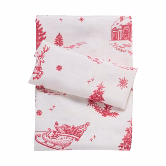 Christmas Runner 45χ140 0772 Ecru, Red