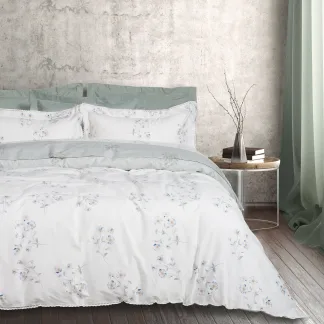 Das Home Σεντονια Σετ Υπερδιπλα Prestige 1685 Ecru - Green Ecru - Green