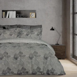 Das Home Σετ Σεντονια Μονα Με Λαστιχο Casual 5421 Grey Grey