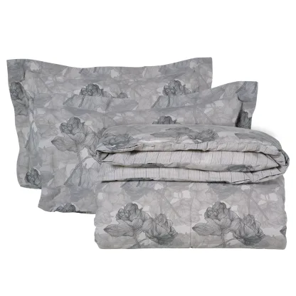 Das Home Σετ Σεντονια Μονα Με Λαστιχο Casual 5421 Grey Grey