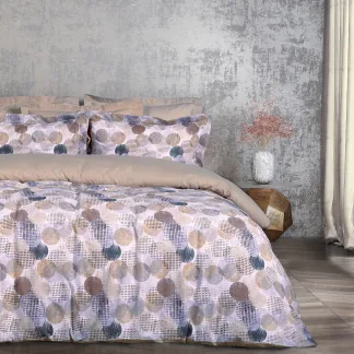 Das Home Σετ Σεντονια Μονα Με Λαστιχο Casual 5426 Beige - Black - Taupe Beige - Black - Taupe