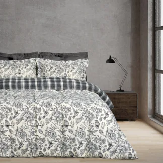 Das Home Σετ Σεντονια Μονα Happy 9648 Black - Cream Black - Cream