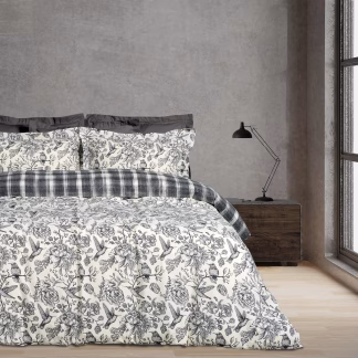 Σετ Σεντονια Μονα Happy 9648 Black, Cream