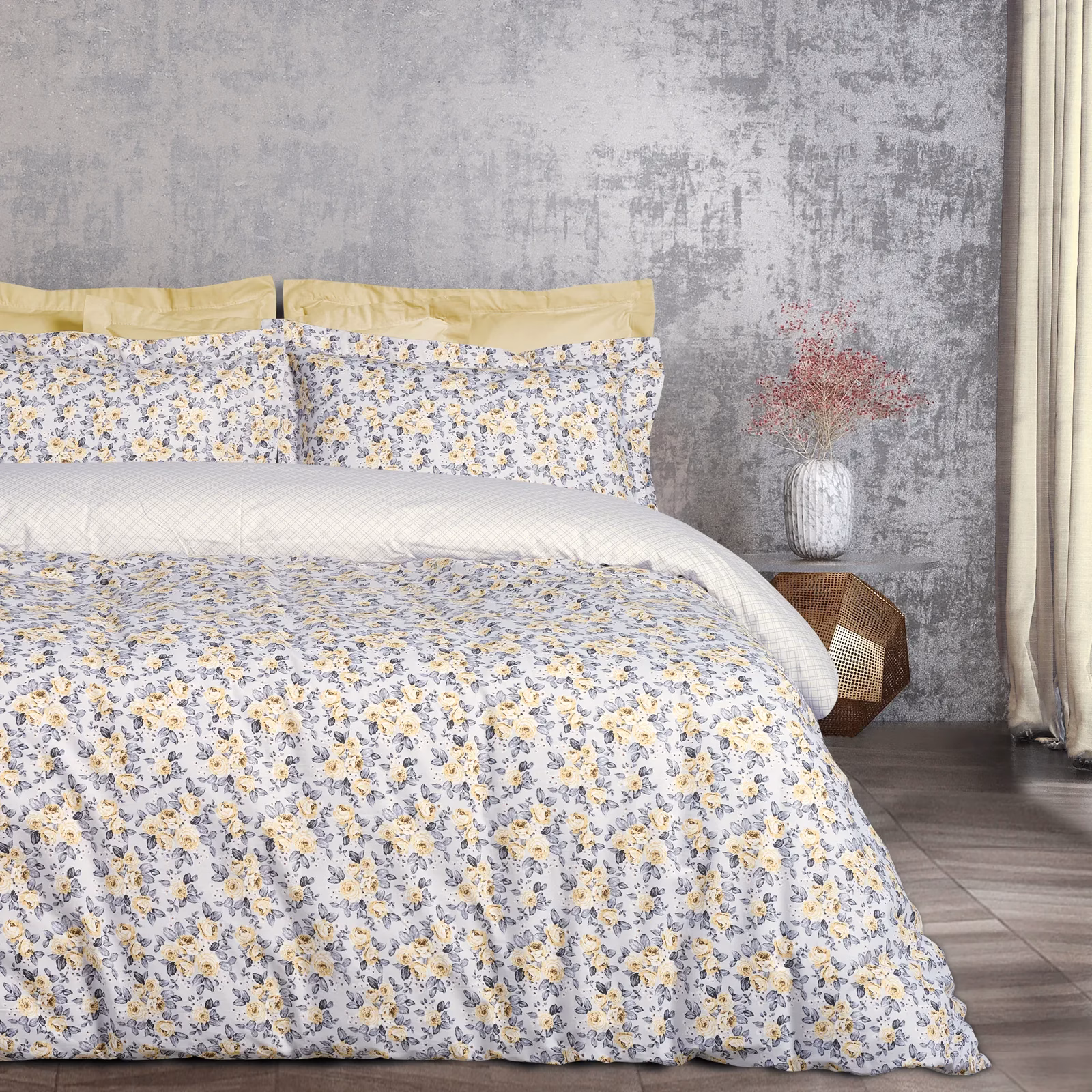 Σετ Σεντονια Μονα Happy 9650 Grey, Ivory Σετ Σεντονια Μονα Happy 9650 Grey, Ivory