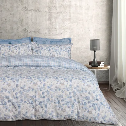 Das Home Σετ Σεντονια Υπερδιπλα Happy Flannel 9637 Blue - Taupe Blue - Taupe