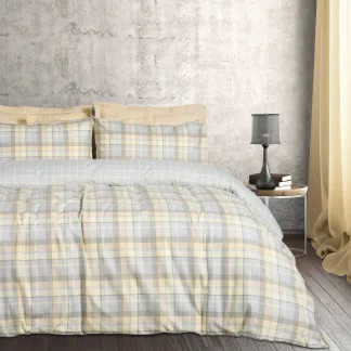 Das Home Σετ Σεντονια Υπερδιπλα Happy Flannel 9639 Grey - Taupe Grey - Taupe