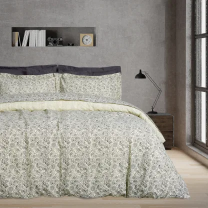 Das Home Σετ Σεντονια Υπερδιπλα Daily 3004 Black - White Black - White