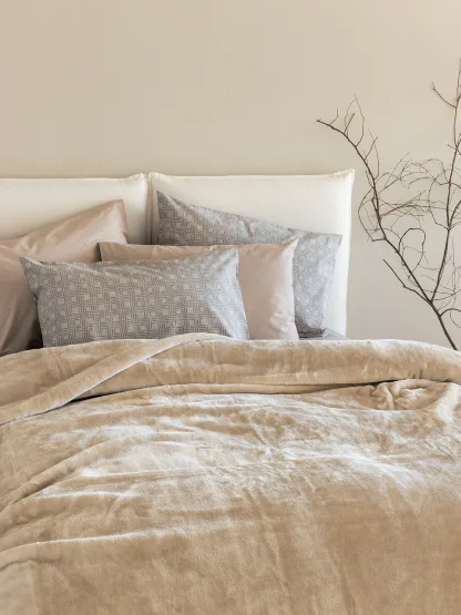Palamaiki Κουβέρτα Βελουτέ 220x240 DREAM VELOUR/3 SANDY