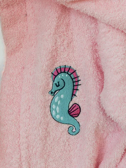 Palamaiki Μπουρνούζι με Κουκούλα Kids Bath TAMI PINK 10-12