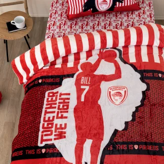 Palamaiki Κουβέρτα Fleece Μονή DG 160x220 OLYMPIACOS