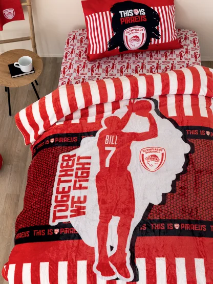 Palamaiki Κουβέρτα Fleece Μονή DG 160x220 OLYMPIACOS
