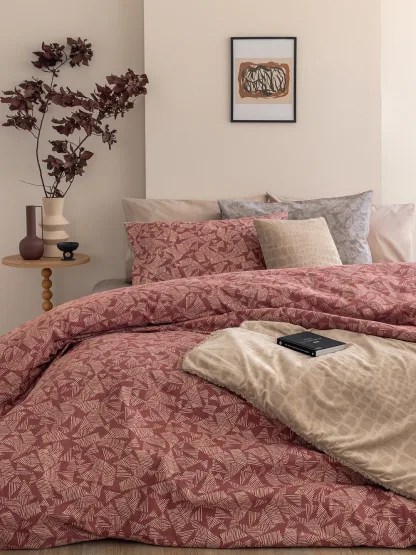 Palamaiki Σετ Σεντόνια Υπέρδιπλα Flannel Beauty 240x265 FB0224 Χωρίς Λάστιχο