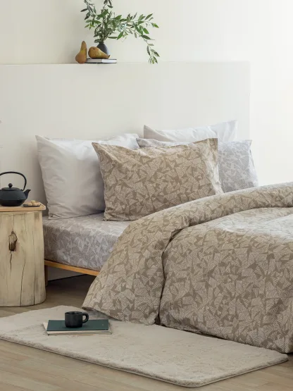 Palamaiki Σετ Σεντόνια Υπέρδιπλα Flannel Beauty 240x265 FB0225 Χωρίς Λάστιχο