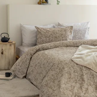 Palamaiki Σετ Σεντόνια Υπέρδιπλα Flannel Beauty 240x265 FB0225 Χωρίς Λάστιχο
