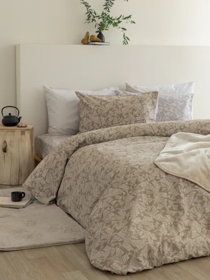 Palamaiki Σετ Σεντόνια Υπέρδιπλα Flannel Beauty 240x265 FB0225 Χωρίς Λάστιχο
