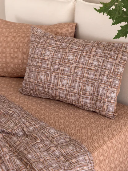 Palamaiki Σετ Σεντόνια Υπέρδιπλα Flannel Beauty 240x265 FB0229 Χωρίς Λάστιχο