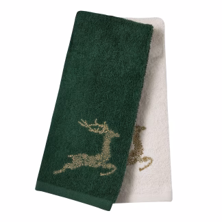 Christmas Ποτηροπανα Σετ 2τμχ 40x60 0701 Green, Ivory Christmas Ποτηροπανα Σετ 2τμχ 40x60 0701 Green, Ivory