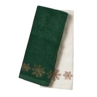 Das Home Christmas Ποτηροπανα Σετ 2Τμχ 40X60 0705 Green - Ivory Green - Ivory