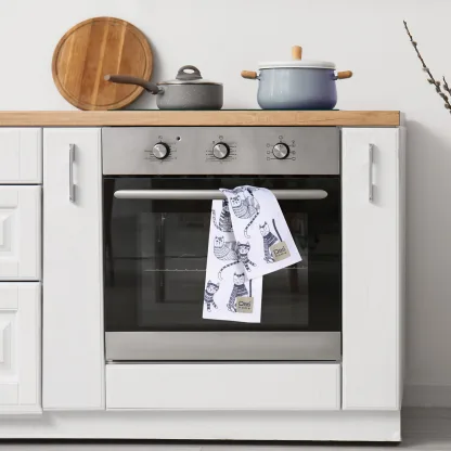 Das Home Σετ Ποτηροπανα 2Τμχ 40Χ60 0735 Grey - White Grey - White