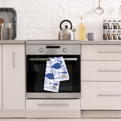 Das Home Σετ Ποτηροπανα 2Τμχ 40Χ60 0737 Blue - White Blue - White