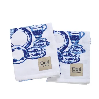 Das Home Σετ Ποτηροπανα 2Τμχ 40Χ60 0738 Blue - White Blue - White