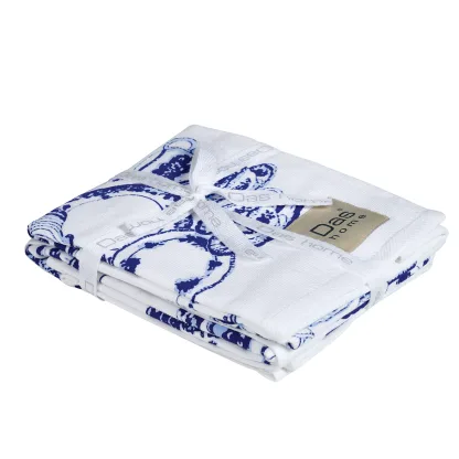 Das Home Σετ Ποτηροπανα 2Τμχ 40Χ60 0738 Blue - White Blue - White
