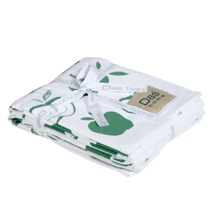Das Home Σετ Ποτηροπανα 2Τμχ 40Χ60 0739 Green - White Green - White