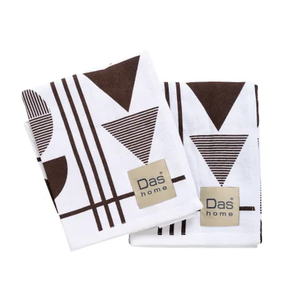 Das Home Σετ Ποτηροπανα 2Τμχ 40Χ60 0740 Grey - White Grey - White