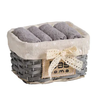 Das Home Σετ Πετσετες 4Τεμαχιων Soft 4001 Grey Grey