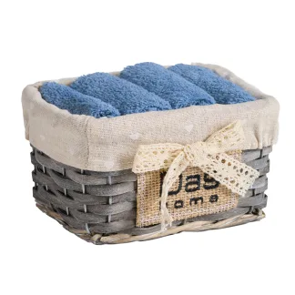 Das Home Σετ Πετσετες 4Τεμαχιων Soft 4004 Blue Blue