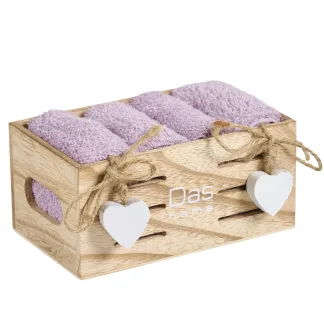 Das Home Σετ Πετσετες 4Τεμαχιων Soft 4007 Lilac Lilac