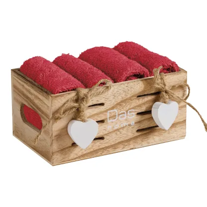 Das Home Σετ Πετσετες 4Τεμαχιων Soft 4009 Red Red