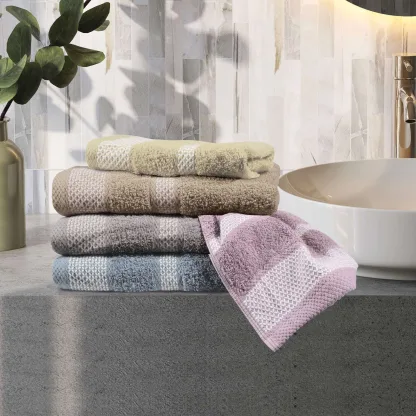 Das Home Σετ Πετσετες 3Τεμαχιων Best 0649 Γκρι Γκρι