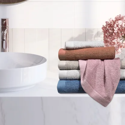Das Home Σετ Πετσετες 3Τεμαχιων Best 0657 Γκρι Ανοιχτο Γκρι Ανοιχτο
