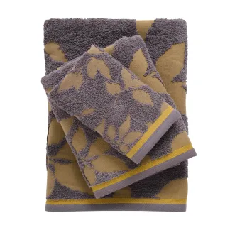 Das Home Σετ Πετσετες 3Τεμαχιων Daily 0754 Antrakite - Yellow Antrakite - Yellow