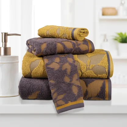 Das Home Σετ Πετσετες 3Τεμαχιων Daily 0754 Antrakite - Yellow Antrakite - Yellow