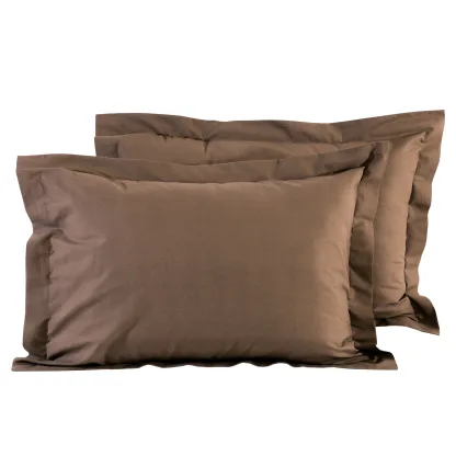 Das Home 1004 Ζευγος Μαξιλαροθηκες Coffee Brown Coffee Brown Coffee Brown