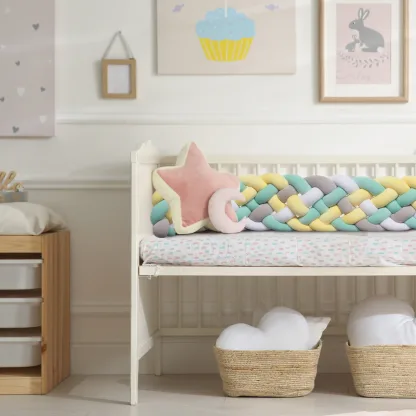 Das Baby Παντα Πλεξουδα Relax 25X150 6586 Γκρι - Εκρου - Κιτρινο - Μεντα Γκρι - Εκρου - Κιτρινο - Μεντα