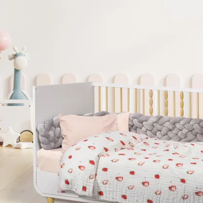 Das Baby Κουβερτα-Μουσελινα 80X105 Relax 6621 Κοκκινο - Λευκο Κοκκινο - Λευκο