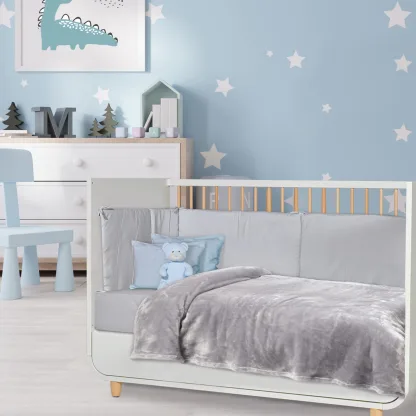Das Baby Κουβερτα Velour 110Χ150 Relax 1342 Γκρι Γκρι