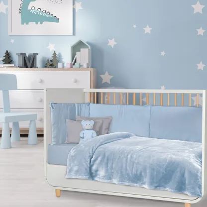 Das Baby Κουβερτα Velour 110Χ150 Relax 1344 Γαλαζιο Γαλαζιο