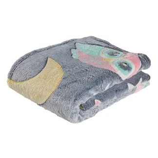 Das Baby Κουβερτα Fleece 80X110 Relax 4864 Γκρι - Κιτρινο - Ροζ Γκρι - Κιτρινο - Ροζ