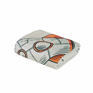 Κουβερτα Fleece Αγκαλιας Fun 4912 Blue, Grey, Orange