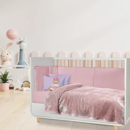 Das Baby Κουβερτα Velour 80X110 Relax 1346 Ροζ Ροζ