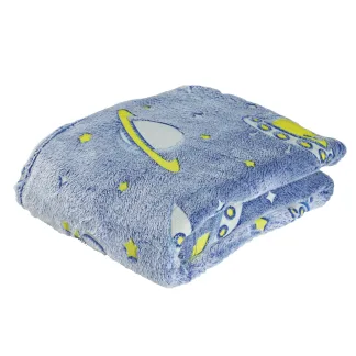 Das Baby Κουβερτα Fleece 110Χ150 Relax 4863 Κιτρινο - Μπλε Κιτρινο - Μπλε