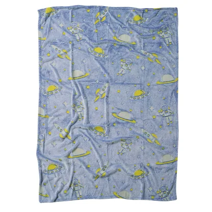 Das Baby Κουβερτα Fleece 110Χ150 Relax 4863 Κιτρινο - Μπλε Κιτρινο - Μπλε